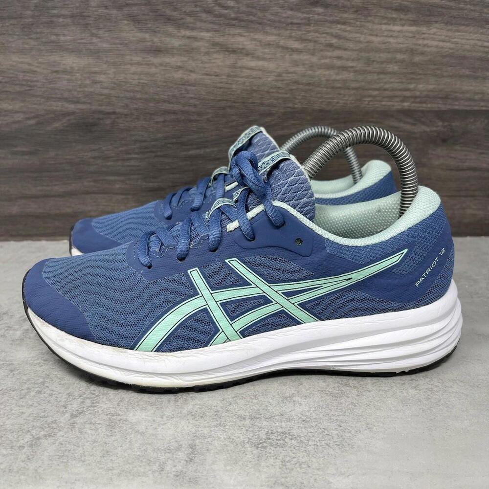 Asics Patriot 12 Running Shoes Womens Size 6.5 Blue Sneakers F960320